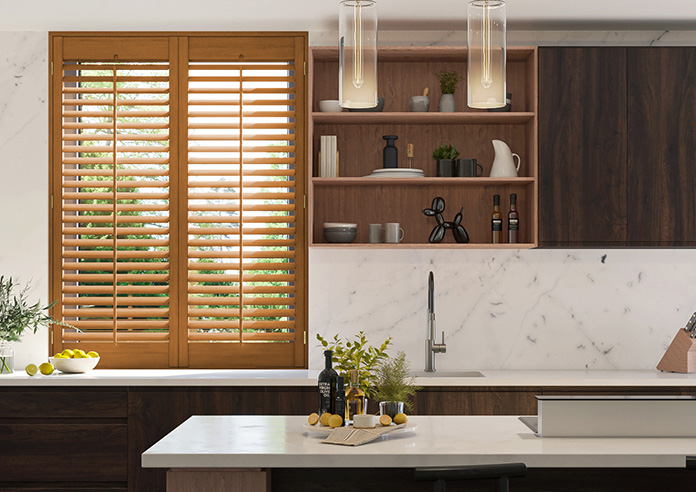 Kensington, Teak - Full Height Plantation Shutter - Image 3